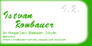 istvan rombauer business card