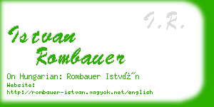 istvan rombauer business card